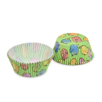 80 Stk. Gebäckkapseln Muffinförmchen Küken Ø 50x30 mm